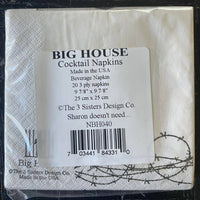 Big House Cocktail Napkins, Sharon doesn't need alcohol...-Lemons and Limes Boutique