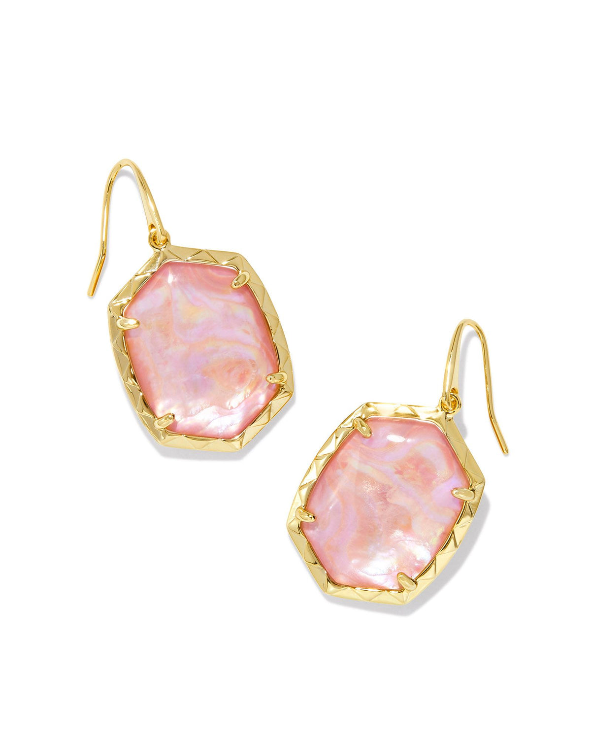 Daphne Drop Earrings in Gold Light Pink Iridescent Abalone by Kendra Scott--Lemons and Limes Boutique