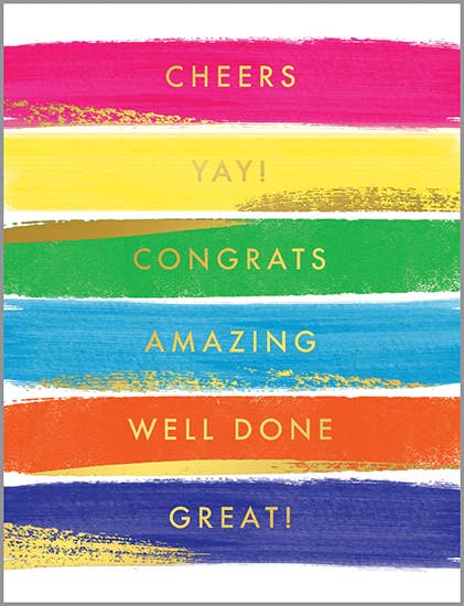 Congratulations Greeting Card - Color Brush Strokes--Lemons and Limes Boutique