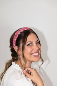 All That Glitters Headband in Pink-Lemons and Limes Boutique
