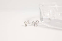 18K Gold PVD Stainless Steel Bow Stud Earrings-Lemons and Limes Boutique