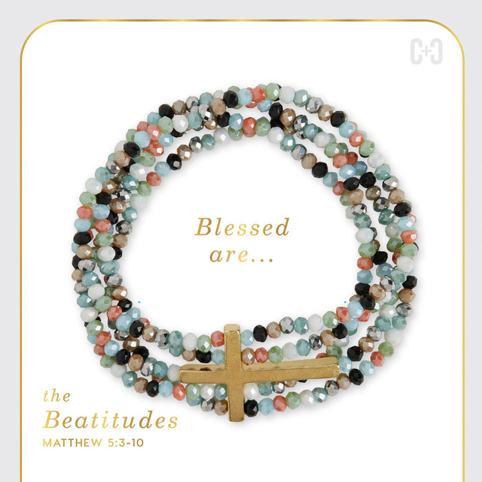Beaditudes Cross Bracelet in Silver--Lemons and Limes Boutique