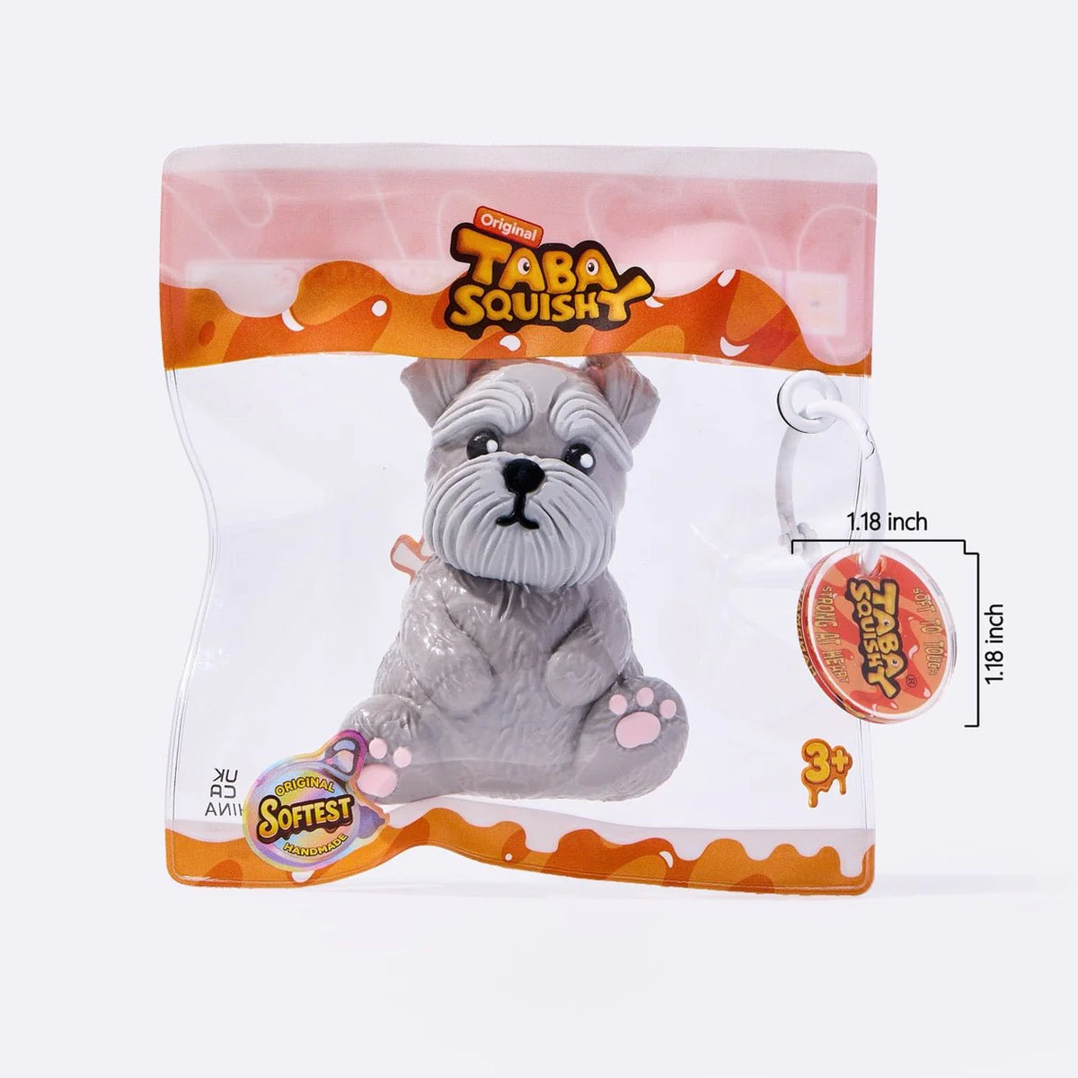 Grey Schnauzer Taba Squishy (3 Week Fulfullment Time)