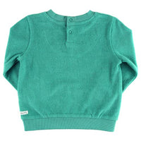 Ocean Teal Terry Knit Crew Neck Sweatshirt--Lemons and Limes Boutique
