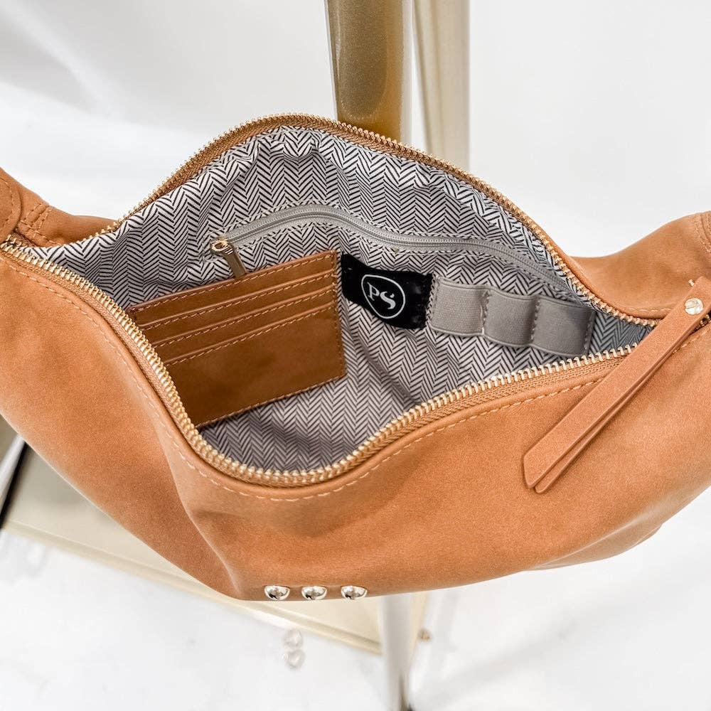 Netty Nubuck Crossbody in Black-Lemons and Limes Boutique