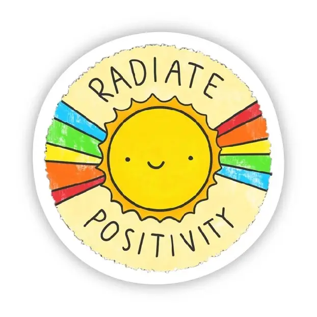 Radiate Positivity Sticker Sun-Lemons and Limes Boutique