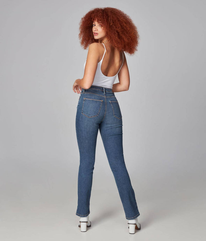 Kate High Rise Straight Jeans in Rugged Classic Blue--Lemons and Limes Boutique