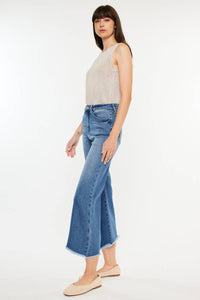 Rixby High Rise Capri Flare Jeans in Medium Wash by Kan Can USA--Lemons and Limes Boutique