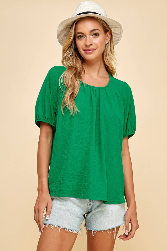 Solid Top in Green--Lemons and Limes Boutique