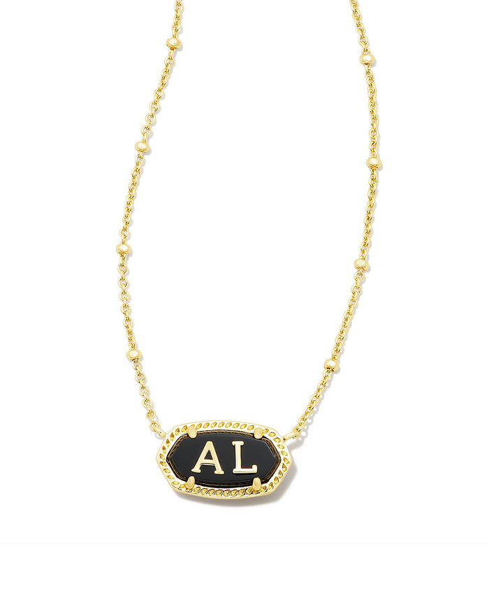 Elisa Alabama Necklace in Gold Black Agate by Kendra Scott-Lemons and Limes Boutique
