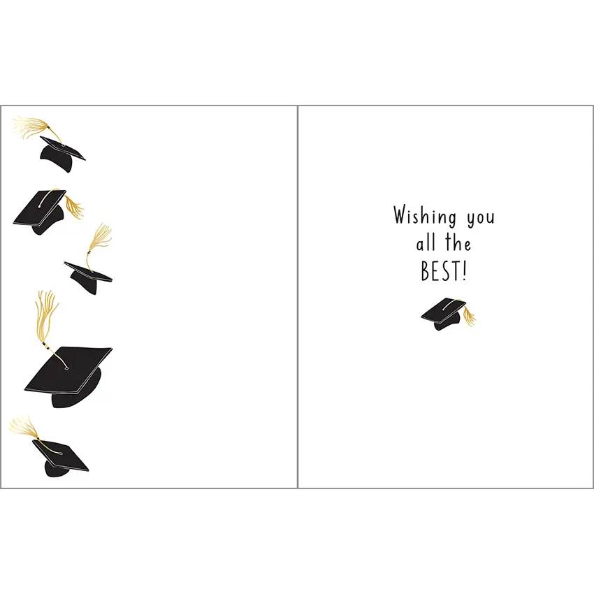 Graduation Greeting Card-Floating Grad Hats