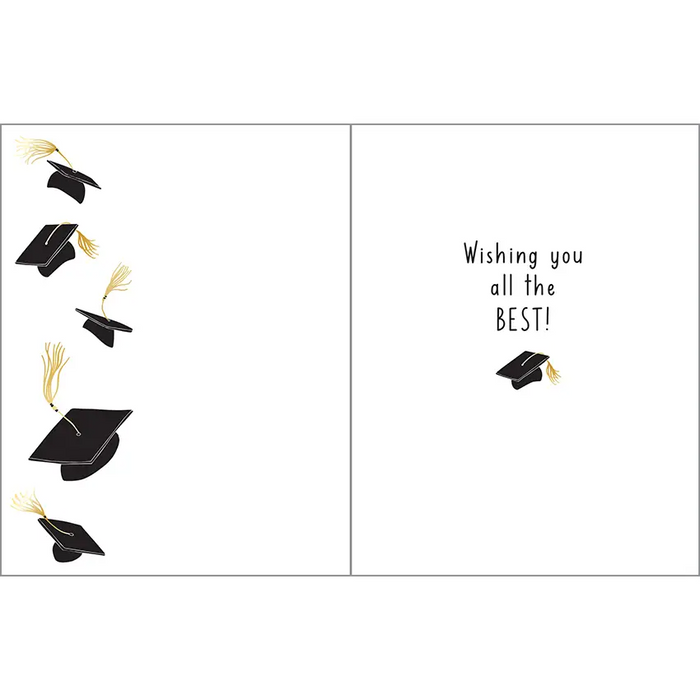 Graduation Greeting Card-Floating Grad Hats