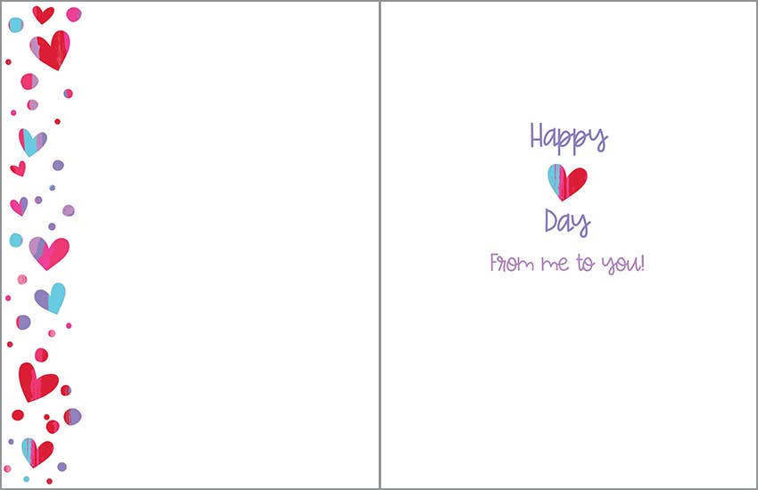 Valentine Greeting Card - Happy Hearts