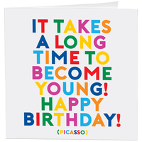 To Become Young Birthday Greeting Card-Lemons and Limes Boutique