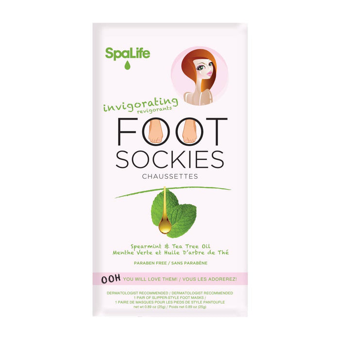 Pink Invigorating Foot Sockies Spearmint & Tea Tree Oil-Lemons and Limes Boutique