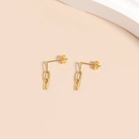 Stainless Steel Paperclip Earrings-Lemons and Limes Boutique