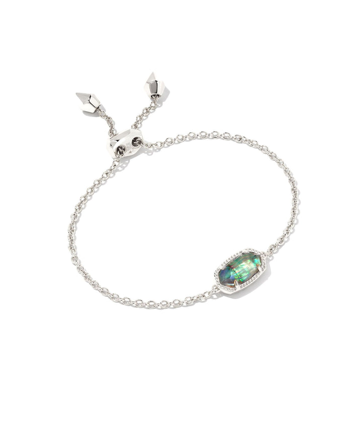 Elaina Delicate Chain Bracelet in Rhodium Lilac Abalone by Kendra Scott-Lemons and Limes Boutique