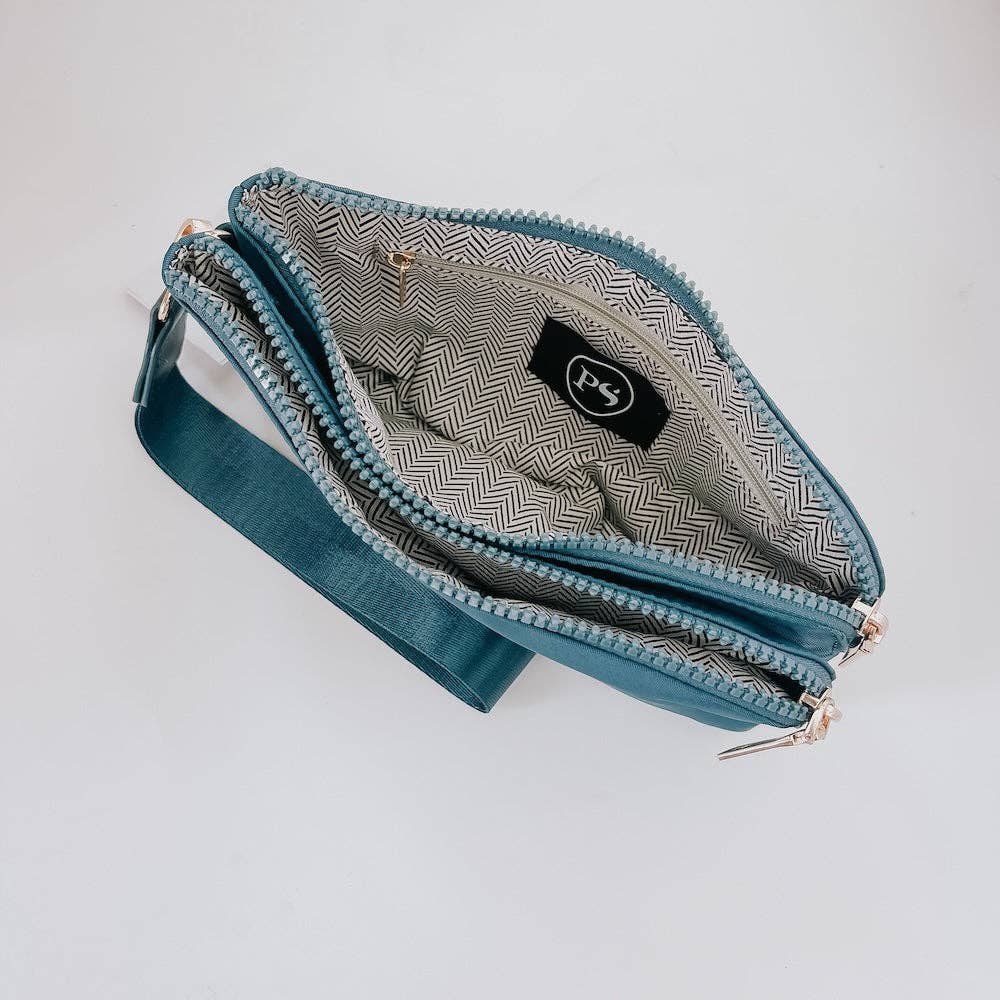 Cove Double Zip Nylon Wristlet Wallet in Assorted Colors-Lemons and Limes Boutique