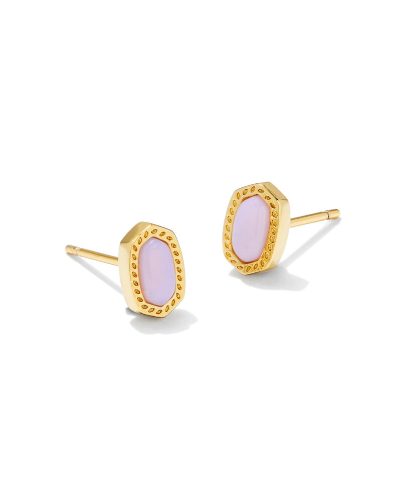 Mini Ellie Stud Earrings in Gold Pink Opalite Crystal by Kendra Scott-Lemons and Limes Boutique