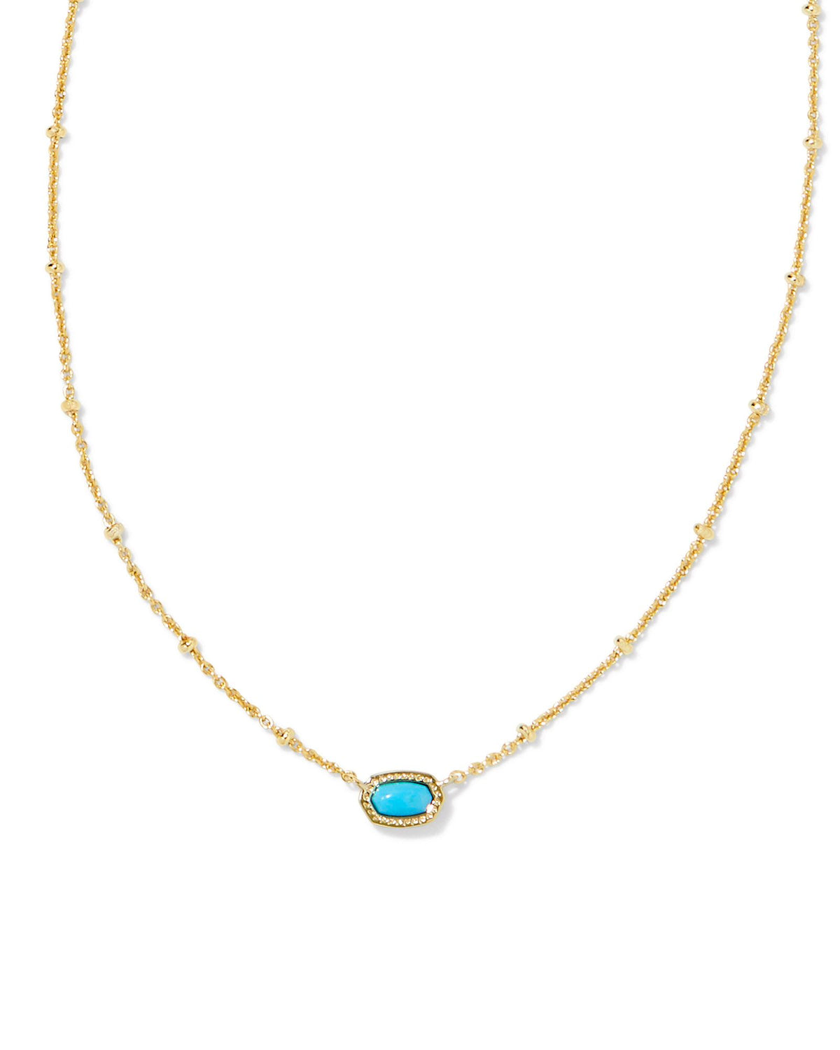 Mini Elisa Satellite Short Pendant in Gold Turquoise Magnesite by Kendra Scott-Lemons and Limes Boutique
