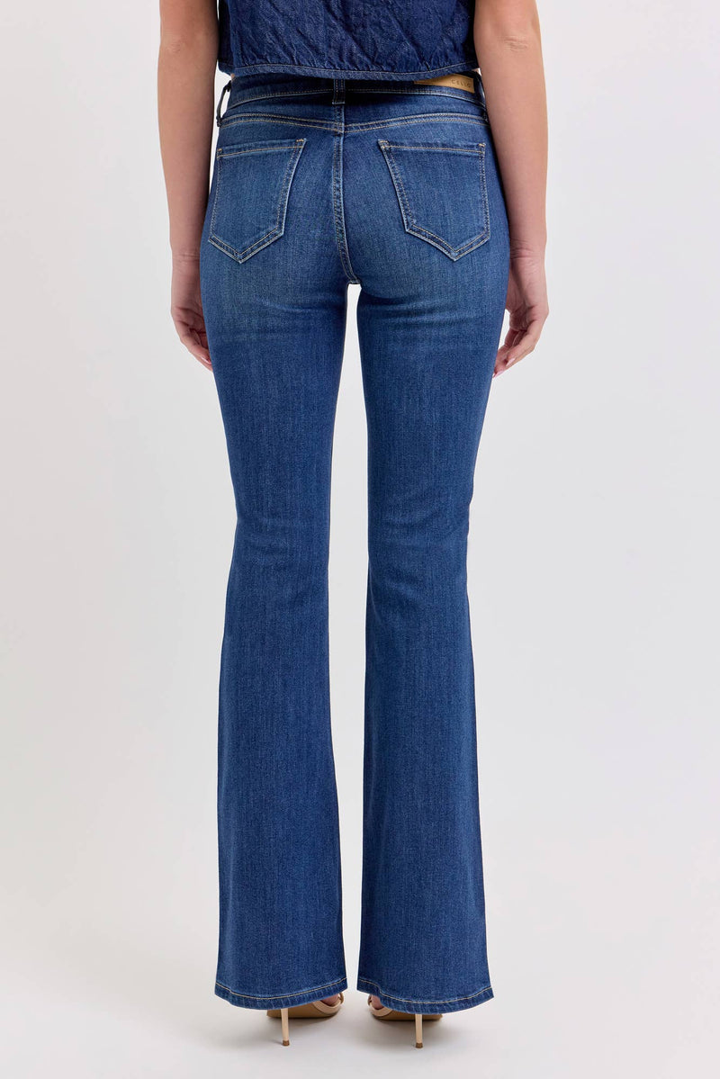 Mid Rise Flare Denim Jean-Lemons and Limes Boutique