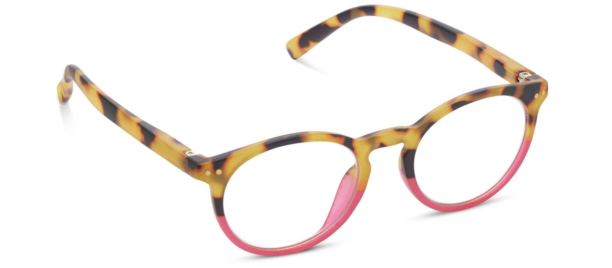 Rumor Blue Light Readers in Tokyo Tortoise/Pink by Peepers-Lemons and Limes Boutique