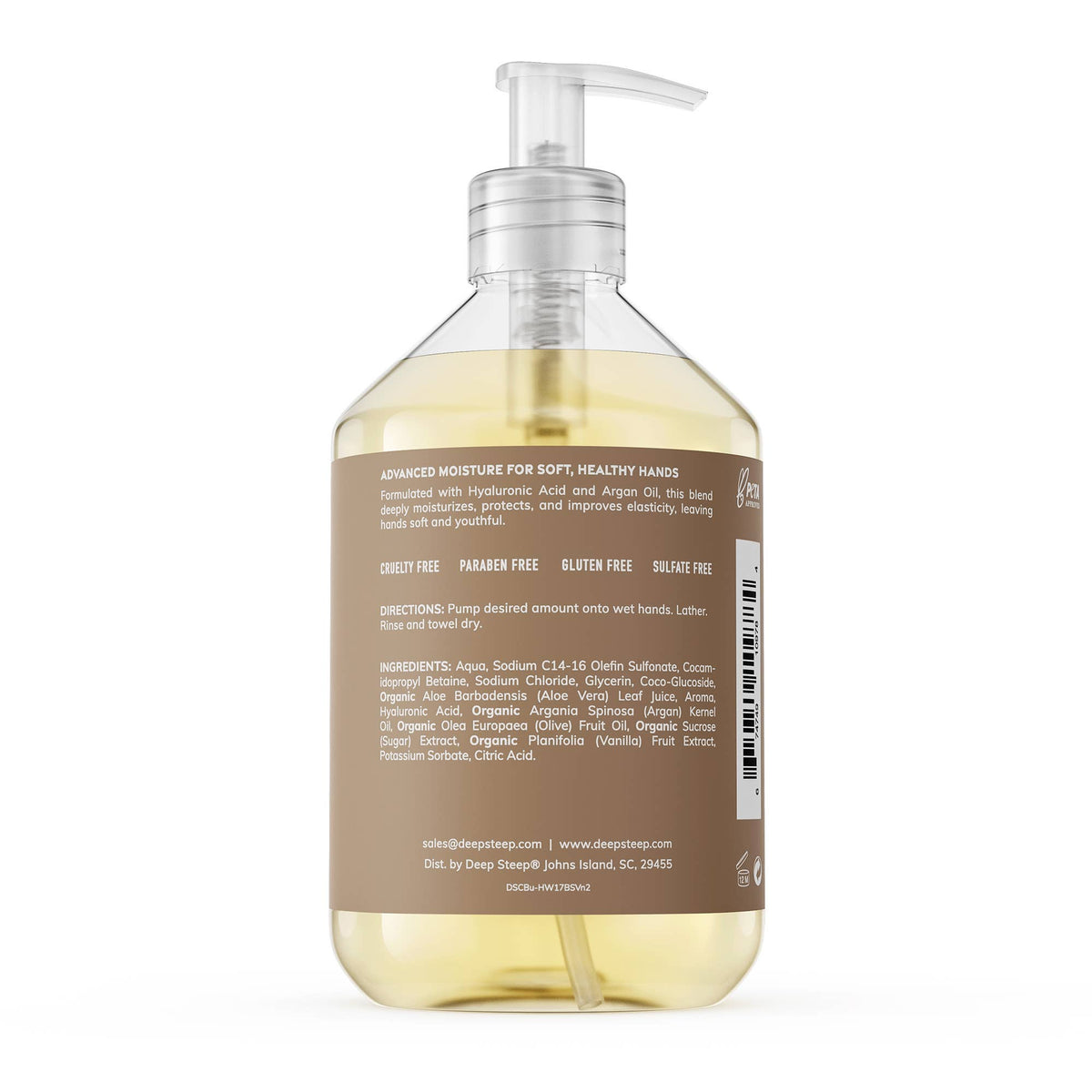 Argan Oil Liquid Hand Wash in Brown Sugar Vanilla-Lemons and Limes Boutique