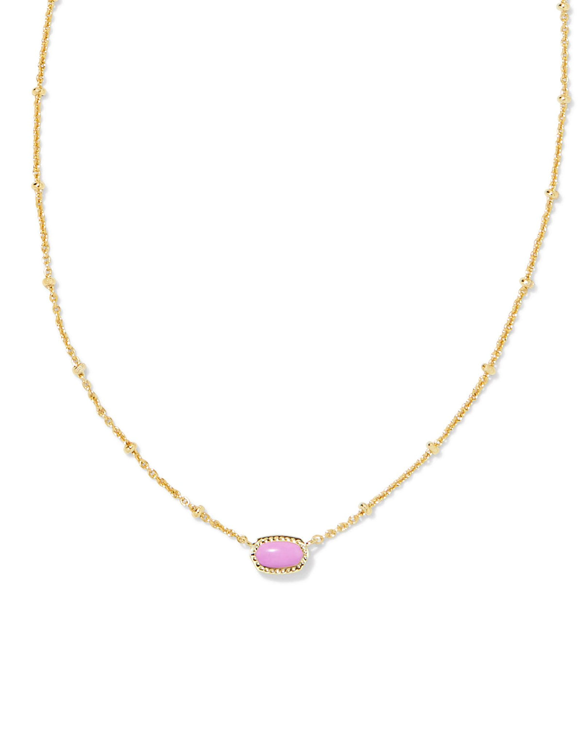 Mini Elisa Satellite Short Pendant in Gold Fuchsia Magnesite by Kendra Scott-Lemons and Limes Boutique