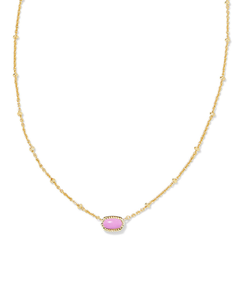 Mini Elisa Satellite Short Pendant in Gold Fuchsia Magnesite by Kendra Scott-Lemons and Limes Boutique