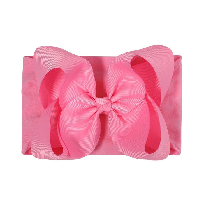 Baby Super Bow Headband in Pink--Lemons and Limes Boutique