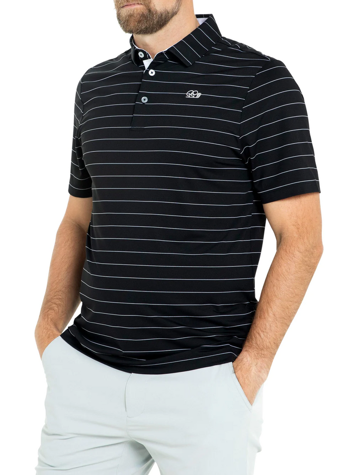 Fade Polo in Black Good Good Golf--Lemons and Limes Boutique
