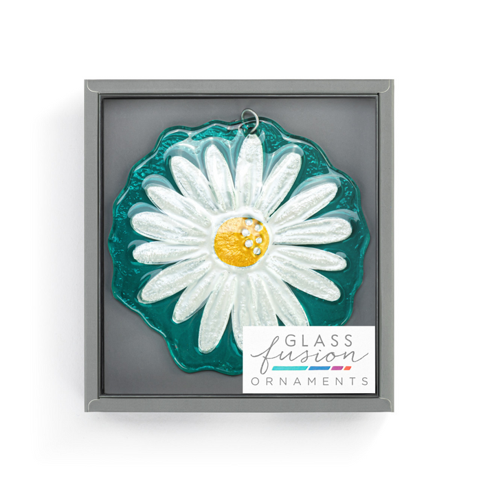Daisy Glass Ornament-Lemons and Limes Boutique