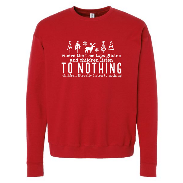 Children Don't Listen Sweatshirt on Heather Red-Lemons and Limes Boutique