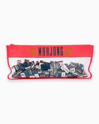 Hot Coral Pagoda Mahjong Tile Bag-Lemons and Limes Boutique