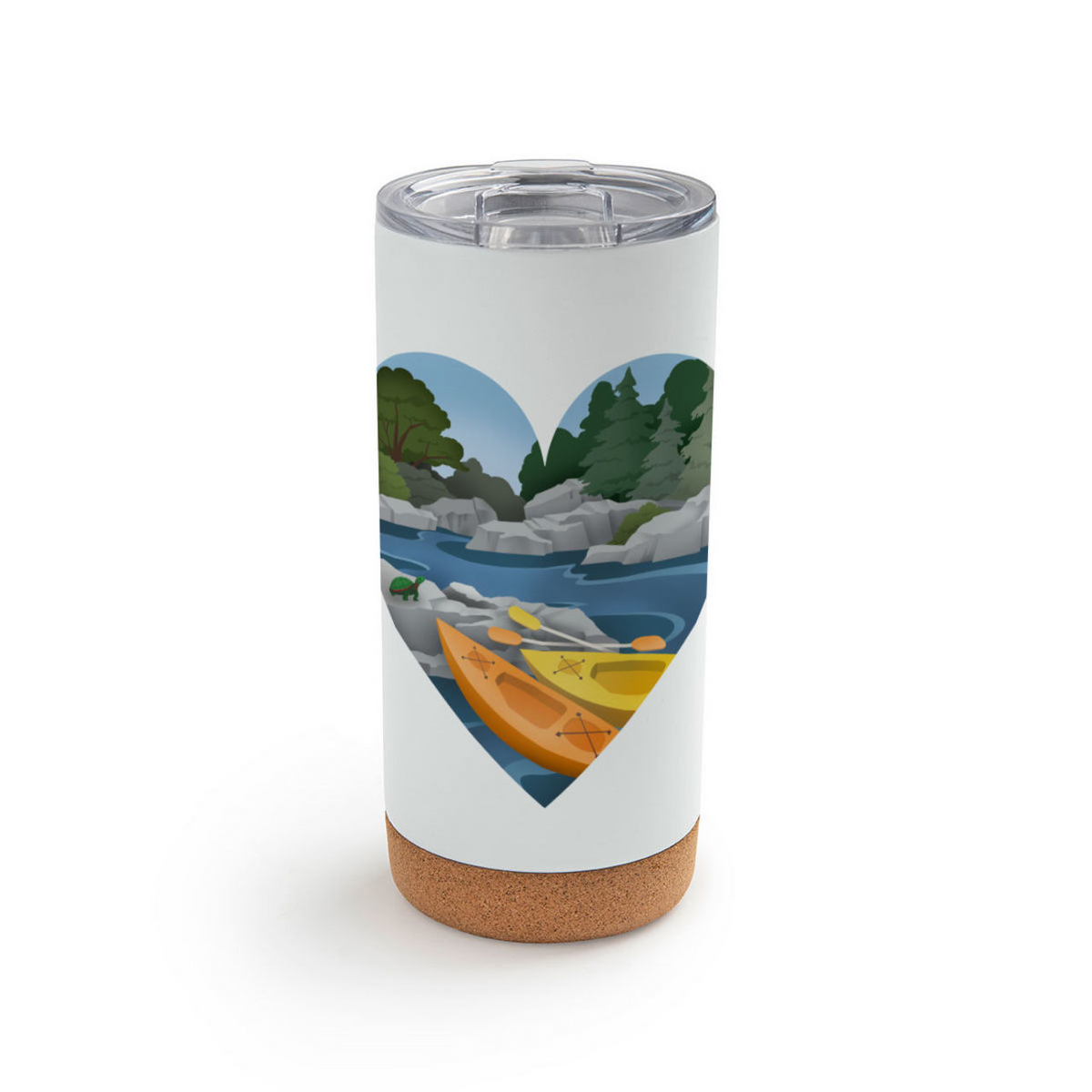 Kayak Metal Tumbler with Lid in White-Lemons and Limes Boutique