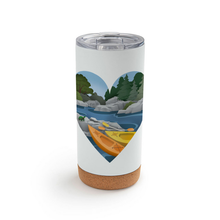Kayak Metal Tumbler with Lid in White-Lemons and Limes Boutique