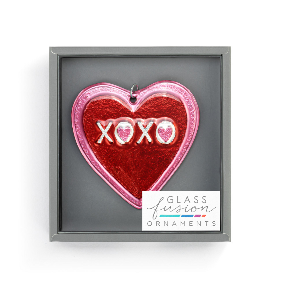 Heart XO Glass Ornament-Lemons and Limes Boutique