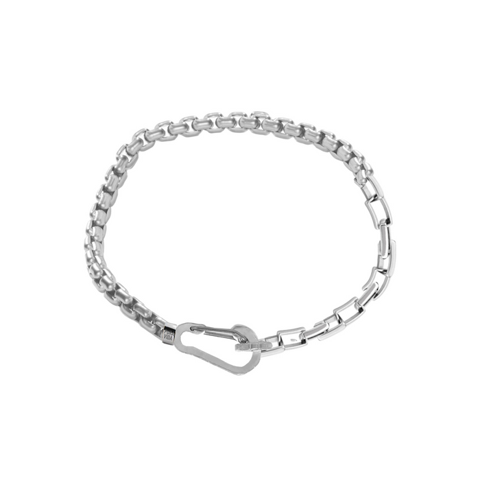 Men's Carabiner Clasp Chain Bracelet in Silver Pura Vida--Lemons and Limes Boutique