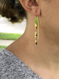 Twisted Bar Dangle Earrings-Dangle Earrings-Lemons and Limes Boutique