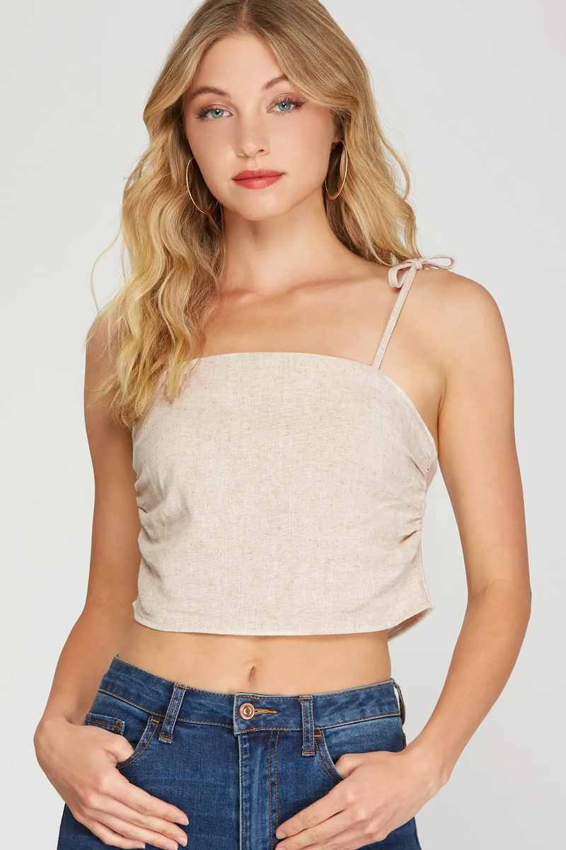 Linen Cami Top in Natural-Lemons and Limes Boutique