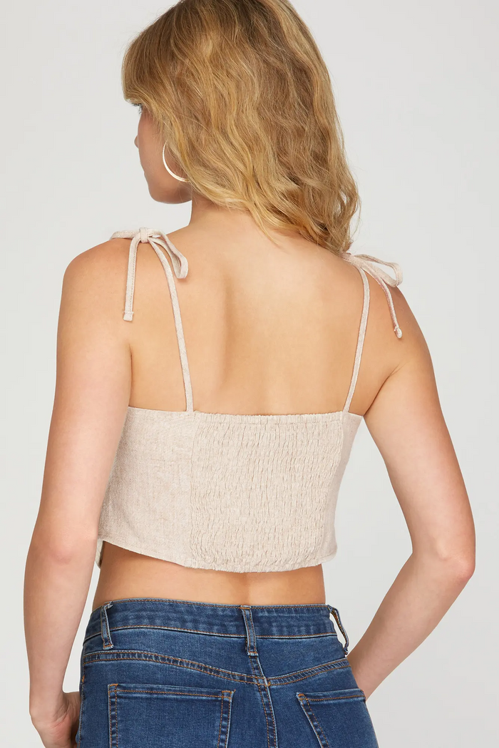 Linen Cami Top in Natural-Lemons and Limes Boutique