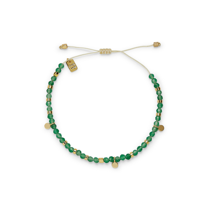 Jade Beaded String Bracelet in Gold Pura Vida-Lemons and Limes Boutique