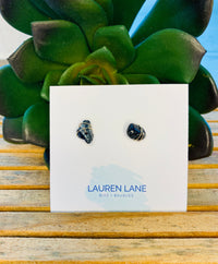 Kara Wire Wrapped Natural Stone Stud Earrings--Lemons and Limes Boutique