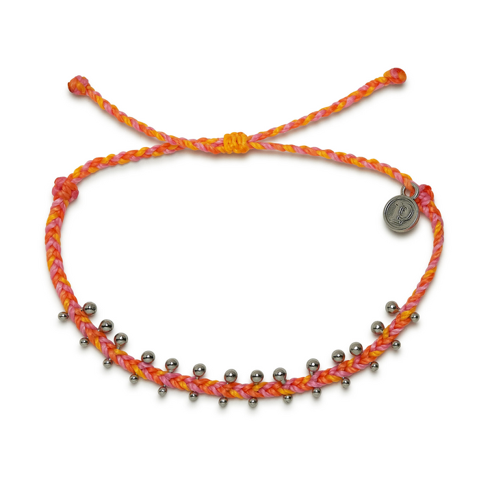 Laguna Silver Mixed Mini Braid Bracelet in Orange Mix Pura Vida--Lemons and Limes Boutique