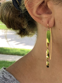 Twisted Bar Dangle Earrings-Dangle Earrings-Lemons and Limes Boutique