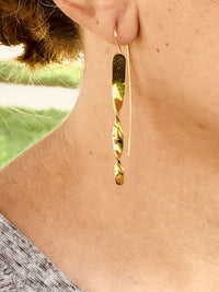 Twisted Bar Dangle Earrings-Dangle Earrings-Lemons and Limes Boutique