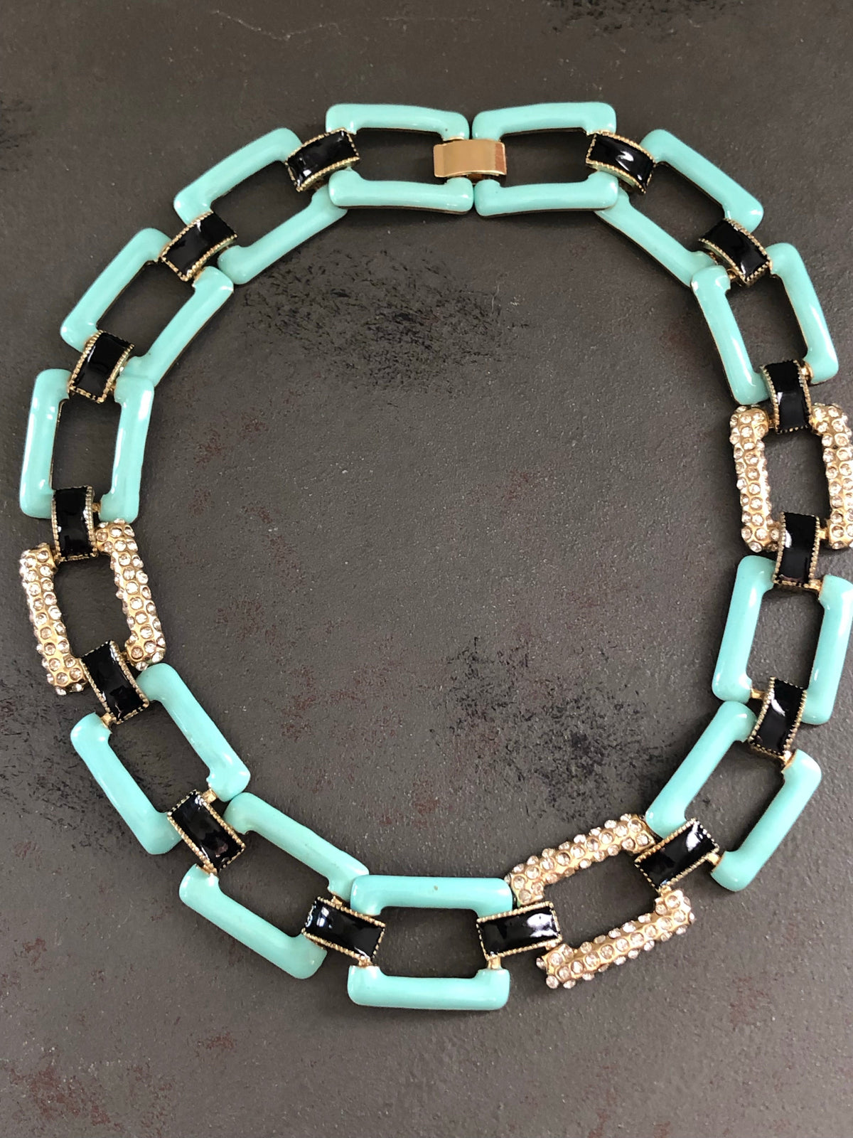 Anna Rhinestone Statement Necklace-Necklace-Lemons and Limes Boutique