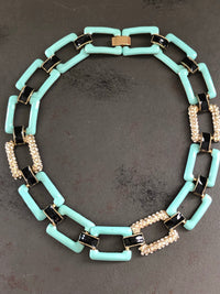 Anna Rhinestone Statement Necklace-Necklace-Lemons and Limes Boutique