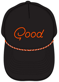 Good Good Rope Hat Black with Orange Rope-Lemons and Limes Boutique