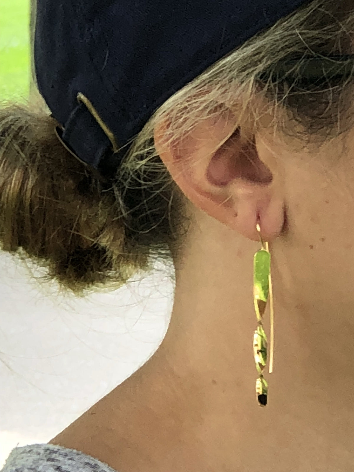 Twisted Bar Dangle Earrings-Dangle Earrings-Lemons and Limes Boutique